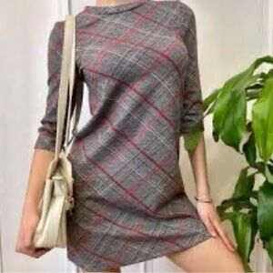 ZARA Women’s Tartan Plaid Baby Doll Dress/ above the knee dress. Size Small.